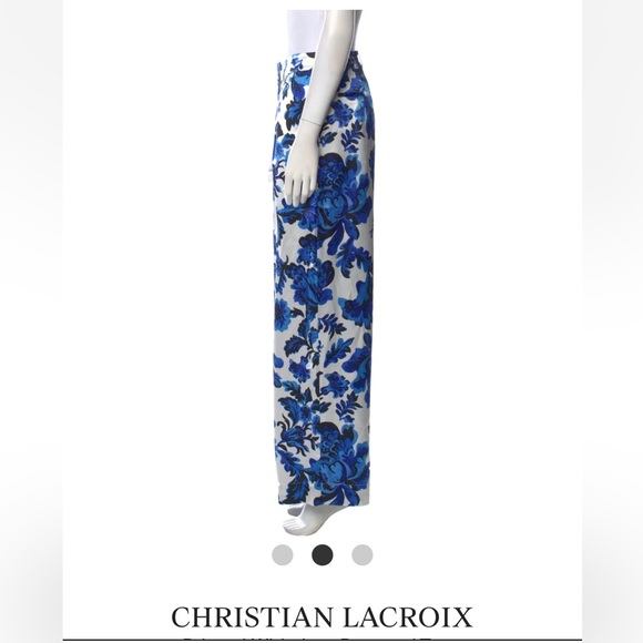 NWT Christian Lacroix Blue Floral Suit - Picture 6 of 9